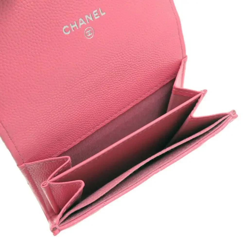 CHANEL Pink Leather Wallet